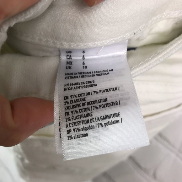 American Eagle Super Stretch Denim White Shorts - Picture 5 of 5